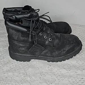 Timberland 6" padded collar waterproof black suede leather boots sz 7.5 thumbnail 5