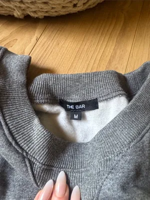 The Bar Heather Gray Crewneck with Mint Block Logo thumbnail 3