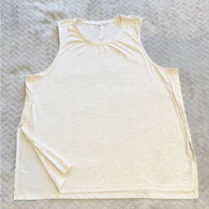 FABLETICS  Tunic Tank Top With Open Sides  Sand color-Size 1X thumbnail 2