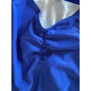 NWT Blue One Piece Cut Put Swimsuit Women’s Size XL Classic Beach Pool Monokini thumbnail 4