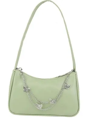 Bag For Love- Light Green Butterfly Chain Shoulder Bag thumbnail 1