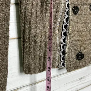 Free People Cuddle Bear Admiral Sweater Cardigan Jacket Brown Size Medium thumbnail 5