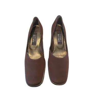 Stewart Weitzman Women's Brown Chunky Block ‎ Heal Flats Square Toe Size 8N thumbnail 6