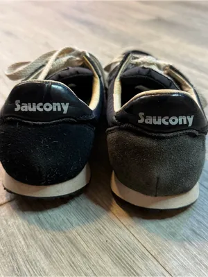 Saucony Bullet Size 8 Sneaker Track Shoe Low-top Retro Suede Leather Black thumbnail 4
