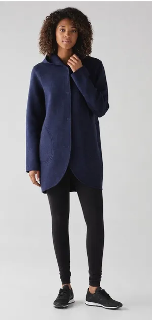 Lululemon City Bound Wrap Snap Jacket Women's Medium Indigo Hooded Gorpcore thumbnail 1