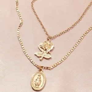 3/$30 💛 Multi Layered Charm Necklace Gold thumbnail 3