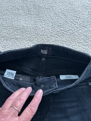 Paige Women's Margot Ankle Skinny Jeans Transcend High Rise Dark Blue Size 23 thumbnail 6