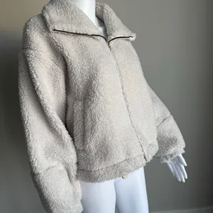 Lululemon Cinchable Fleece Zip-Up Sherpa Teddy Jacket Size 4 thumbnail 6