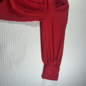 Maurice Beautiful Sexy Red Blouse With Open Long Sleeves Size 1x thumbnail 8
