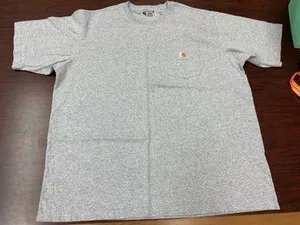 Carhartt Light Heather Grey Mens Loose Fit Short Sleeve Shirt Size 2XL thumbnail 1