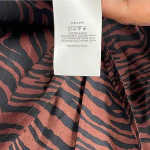 Express Brown‎ Zebra Print Chiffon Surplice Sleeveless Shoulder Pads Crop Top thumbnail 8
