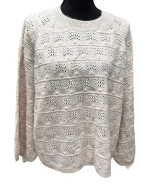 World Market Crew Neck Balloon Sleeve Knit Sweater Women's Size S/M Boho Peasant thumbnail 1
