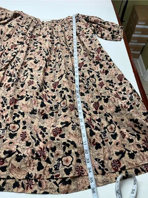 The Great. Sleep Dress 100% Cotton Size 0‎ Beige Black Timber Floral Loose thumbnail 6