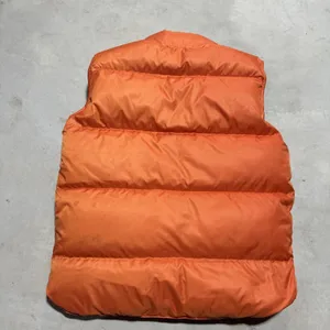 L.L.Bean Vest Women's Medium Orange Navy Reversible Down Puffer Full Zip Outdoor thumbnail 6