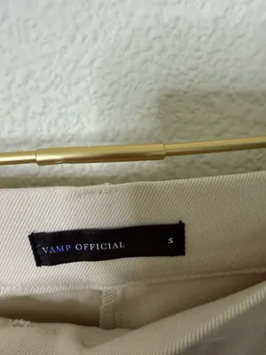 Vamp Official Relaxed Wide Leg Trouser Pants Cream Women’s Size S‎ thumbnail 8