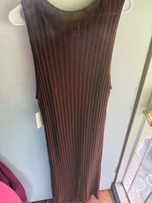 A New Day sleevelessww brown ribbed-knit maxi dress thumbnail 2