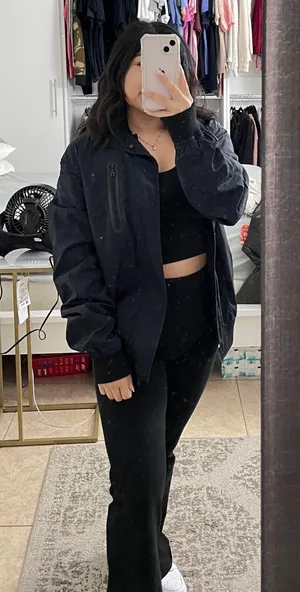 Navy Blue Bomber Jacket thumbnail 3