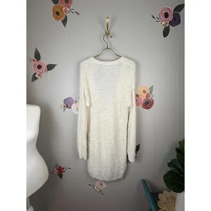 American Eagle Creamy Ivory Longline Tunic Cardigan Sweater - Size - Medium thumbnail 2