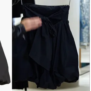 BP black sleeveless mini dress with a bubble hem and bow detail. Size M thumbnail 3