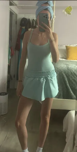 Blue skort romper thumbnail 1