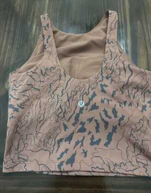 Lululemon Align High Neck Tank Top Size 2 Ancient Copper Camo Contour Jacquard thumbnail 1