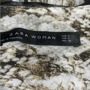 Zara Women‎ Wrap Dress S Reptile Print Surplice Neck High Slits Boho Chic Beachy thumbnail 9