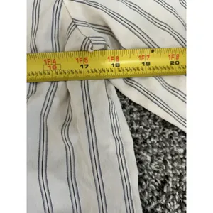 Zara Tan striped button-up long sleeve shirt M thumbnail 7
