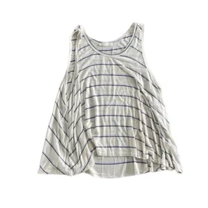Urban Outfitters Size Medium White and Blue Flowy Striped Tank Top thumbnail 2