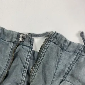 Marrakech Jacket Womens Medium Gray Linen‎ Camo Moto Zip Pockets Anthropolegie thumbnail 4