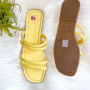 NWT Rocket Dog Double Strap Flat Sandal 10 Slip On Slide Yellow thumbnail 4