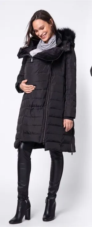 Seraphine Lily 3 in 1 Maternity Forever Coat Puffer Winter Black Size 14 thumbnail 1