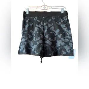 Heartloom Knit Shorts Black Gray Camo Leopard Print Drawstring NWT S thumbnail 3