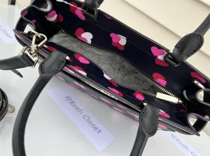 Kate Spade staci heart print medium satchel thumbnail 10
