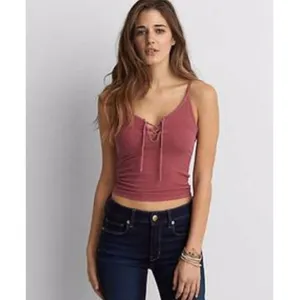 American Eagle ✨ Mauve Soft Lace Up Tank Top✨ thumbnail 3