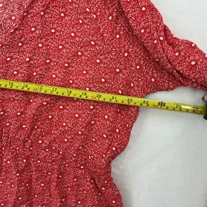 Maeve Coral Long-Sleeve V-Neck Ruffle-Cuff Dress 672 thumbnail 5