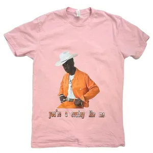 Next Level Apparel Lil Nas Womens Pink Unlikely Cowboy Artist Fan Short Sleeve Tee T-Shirt Top Sz S thumbnail 1