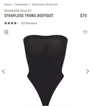 SKIMS Strapless Sculpt Thong Bodysuit thumbnail 4