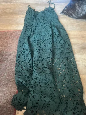 ASTR Green Lace Midi Dress thumbnail 13