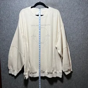 Aerie Halloween Sweatshirt Oversized Cream L Crewneck Graphic Pullover NWT thumbnail 2