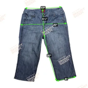 Torrid Denim Mid Rise Capri Jeans Medium Wash Whiskering Size 14 thumbnail 6
