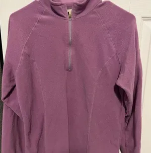 Ll bean light purple pullover fleece size medium thumbnail 1