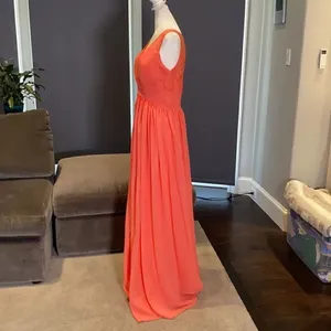 Woman’s A-Line V-Neck Chiffon Prom or Formal Dress Size L NWT thumbnail 3