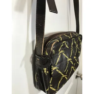 Longchamp Vintage Equestrian Brown Leather Crossbody Shoulder Bag thumbnail 3