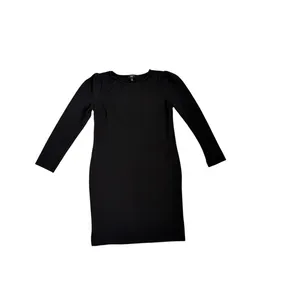 Talbots Crew Neck Classic Capsule Stretch Fitted Long Sleeve Black Dress Size 8 thumbnail 4
