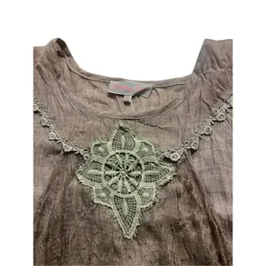 Pretty Angel tunic top lace accents sz Small thumbnail 4