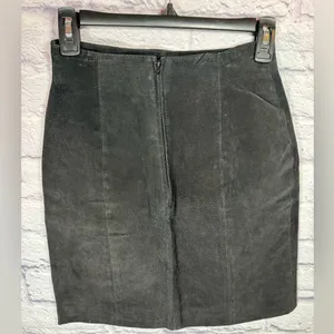 Vintage Wilsons Suede Leather Black Mini Skirt Women’s size 4‎ thumbnail 6