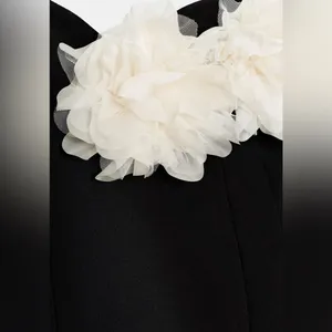 Nwt Zara Contrast Floral Strapless Dress Size S thumbnail 8