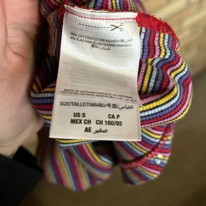 Juicy Couture Womens Midi Dress Multicolored Stripe Rib Knit Side Slit Small thumbnail 5