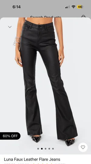 Edikted Luna Leather Pants thumbnail 4