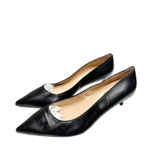 Jon Josef Womens Black Leather Pointed Toe Kitten Heel Pumps Made in‎ Spain 6.5 thumbnail 4